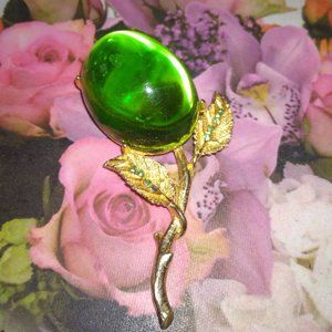 ❤️ALICE CAVINESS Art Deco Oversized Flower Pin Signed